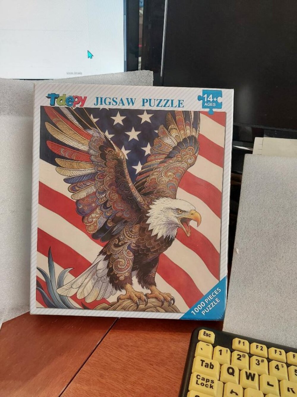NEW ! TDepy Bald Eagle US Flag Eagle 1000 Pcs Jigsaw Puzzle